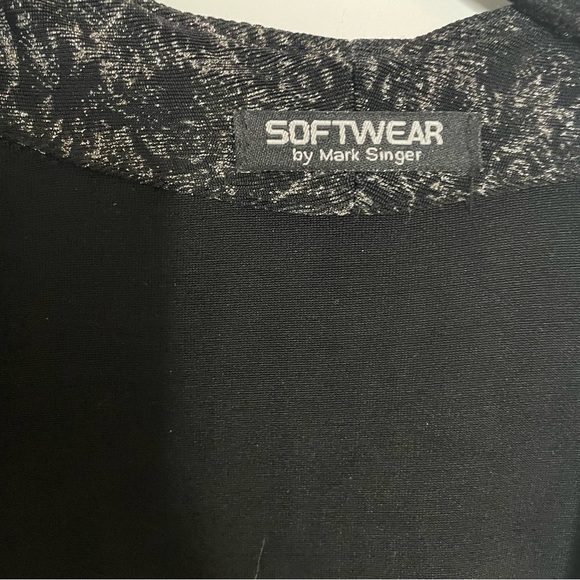 Softwear By Mark Singer Sparkly Stretchy Open Cardigan Sz L - Picture 4 of 8